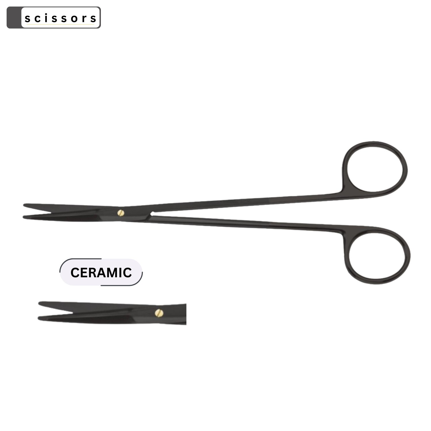 Kaye Facelift Scissor Serrated BLACK Coated